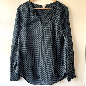J. Crew Geometric Tunic Blouse - Size M